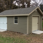 Rochester WI 12x20 gable with aluminum soffit and fascia